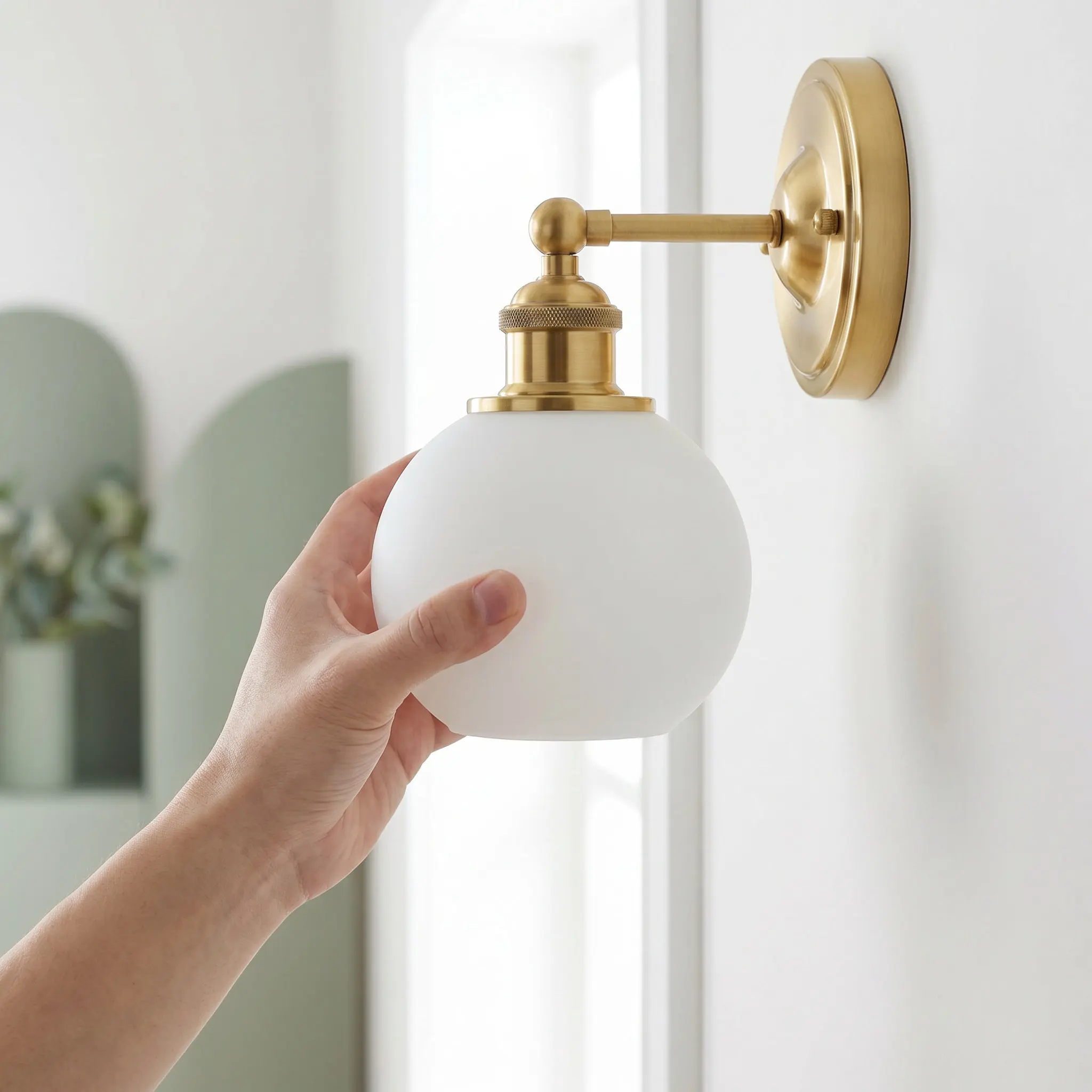 White Frosted Glass Globe Lamp Shade for E14/E27 Bulbs – Pendant & Wall Sconce Lighting Cover 3