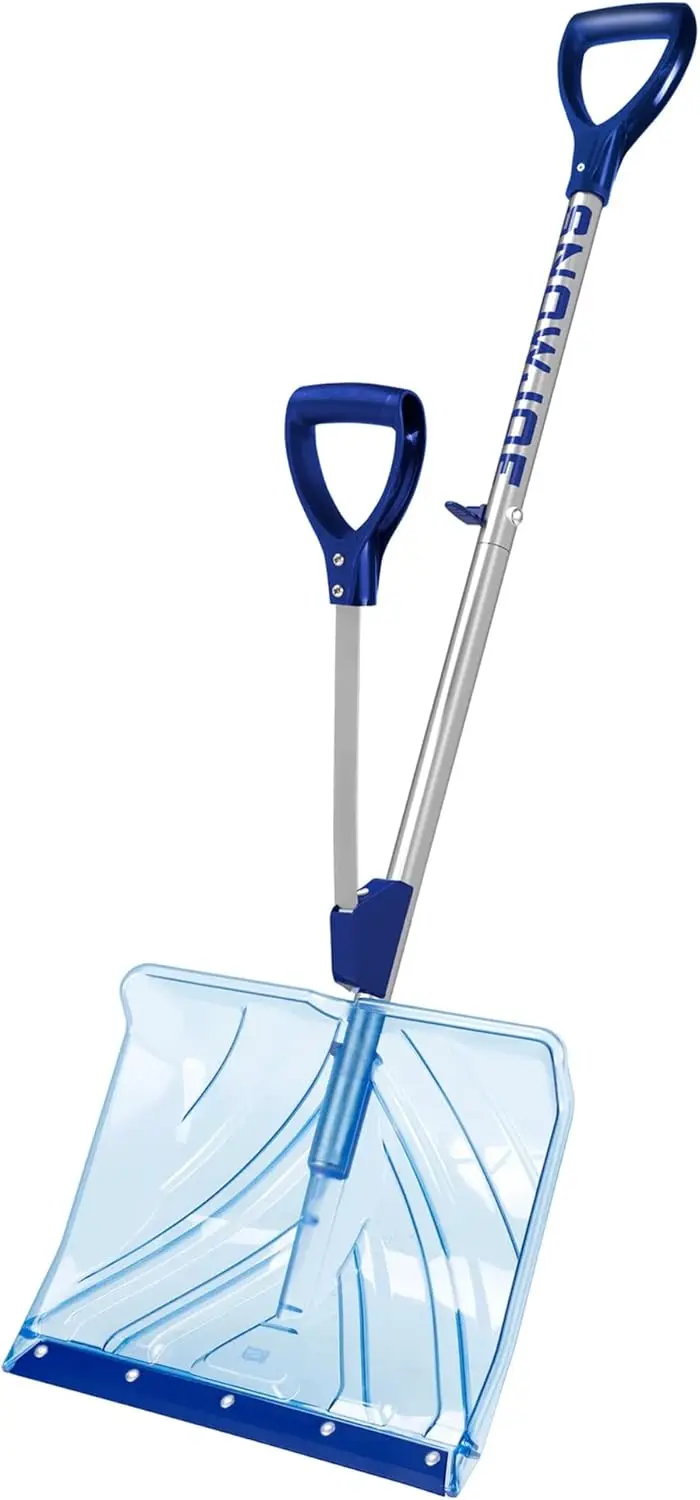 

Ergonomic Spring-Assist Snow Shovel with Durable 18-Inch Blade for Easy Snow Removal and Gardening