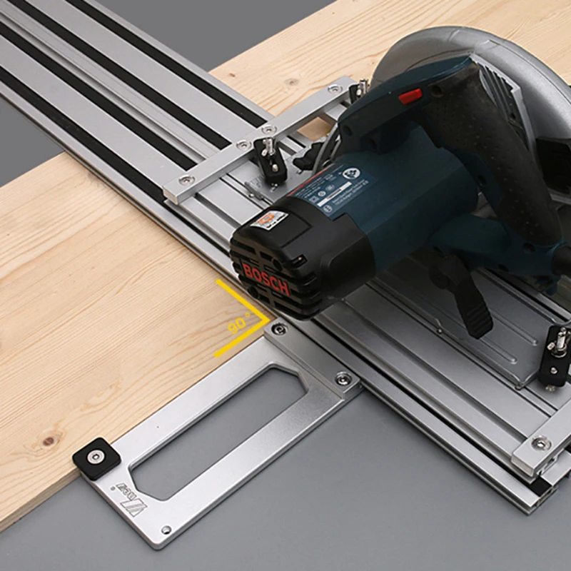 1400mm Electric Circular Saw Track Double Layer Guide Rail and Woodworking 90° Right Angle Guide Rail Clamp