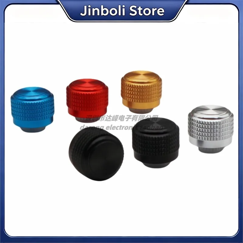 1PCS 14x12.5mm Aluminum Alloy Knob Cap 6mm Half Shaft Spline Hole Metal Volume Control Potentiometer Knob