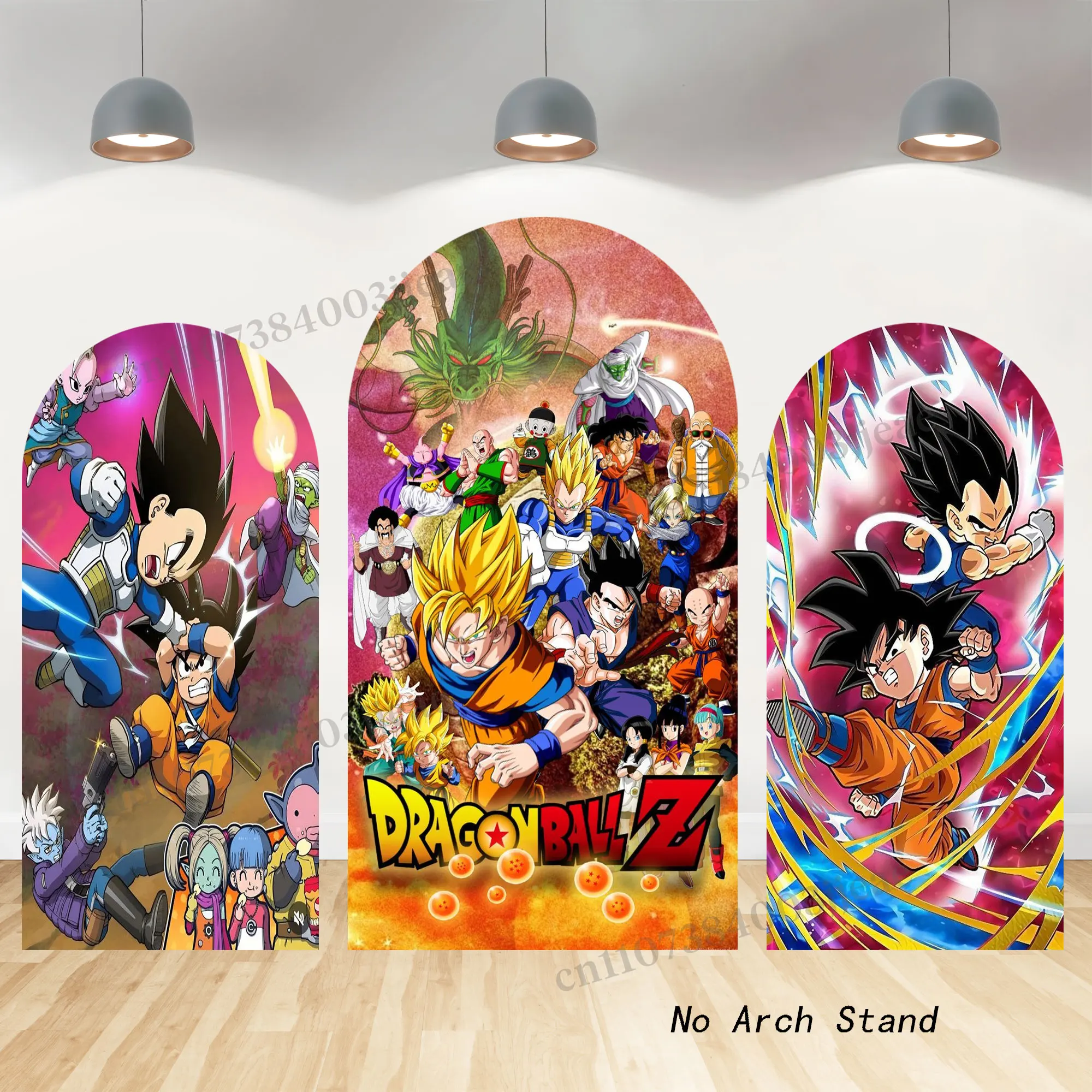 

Фон с тематической аркой Dragon Ball, украшение для детского душа, фон для дня рождения для мальчика, двусторонняя молния, реквизит для фотосъемки