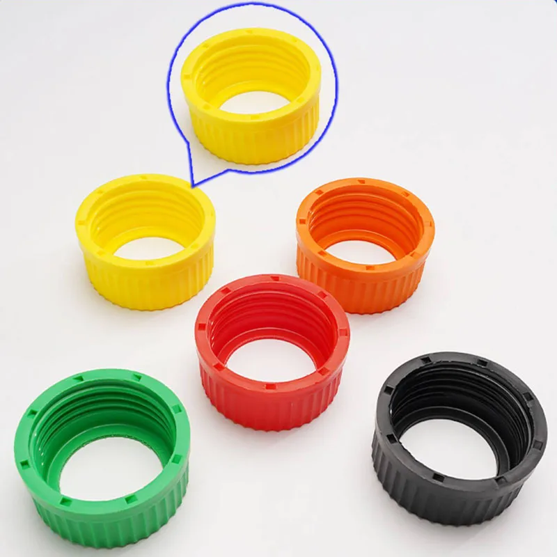 GL45 PTFE Gasket Glass Sample Bottle Cap for Headspace Sampling Reagent Bottle PP Cap with Electrode Seal for Lab Use