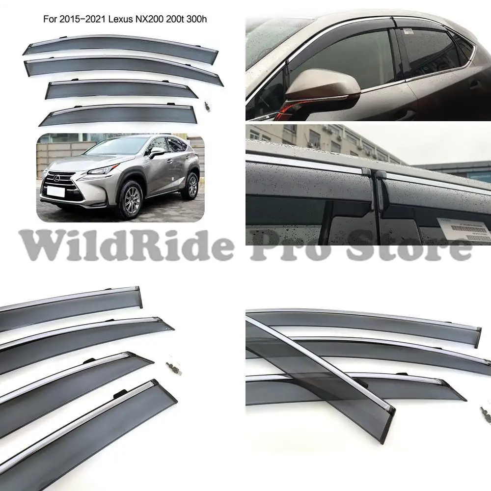 

1 комплект, универсальный для Lexus NX200 2015-2021, 200 т, 300 часов, козырьки от дождя, литые утолщенные оконные дефлекторы от дождя