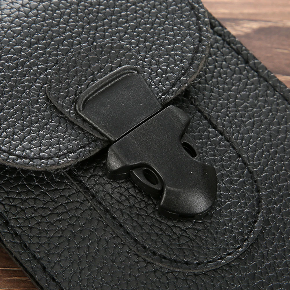 

Vintage Pu Waist Bag Fanny Pack Mobile Phone Purse Multi Functional Pocket Storage Pack Portable Black Large Capacity