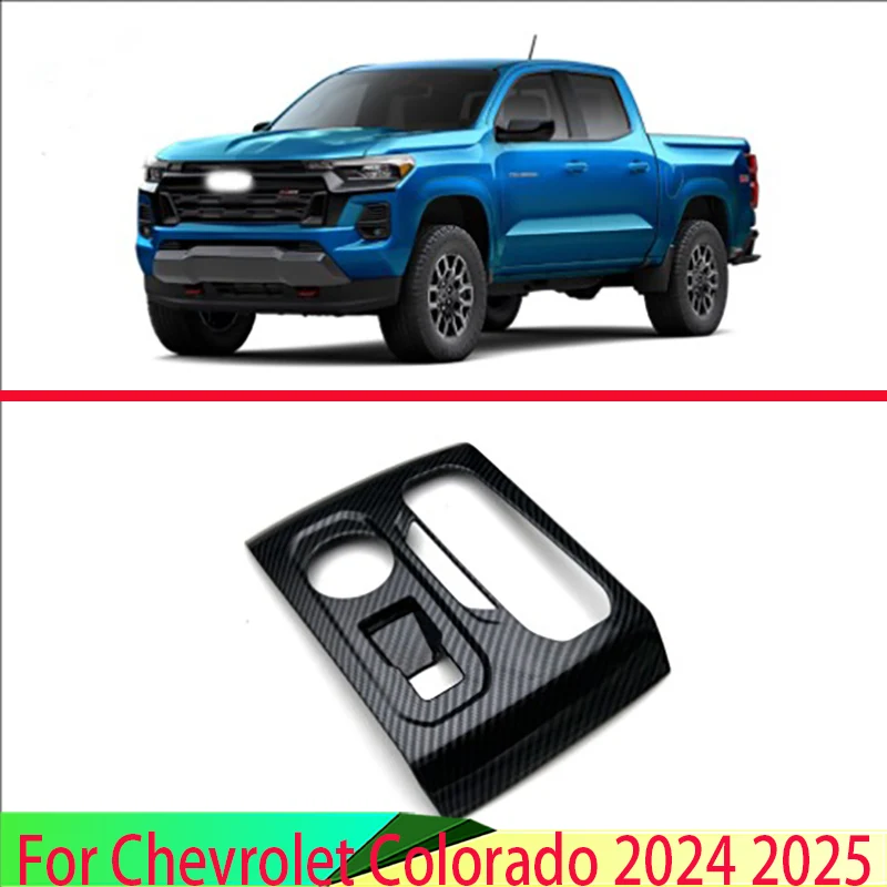 

Для Chevrolet Colorado 2024 2025 автомобильные аксессуары из углеродного волокна, панель переключения передач, крышка центральной консоли, накладка, рамка