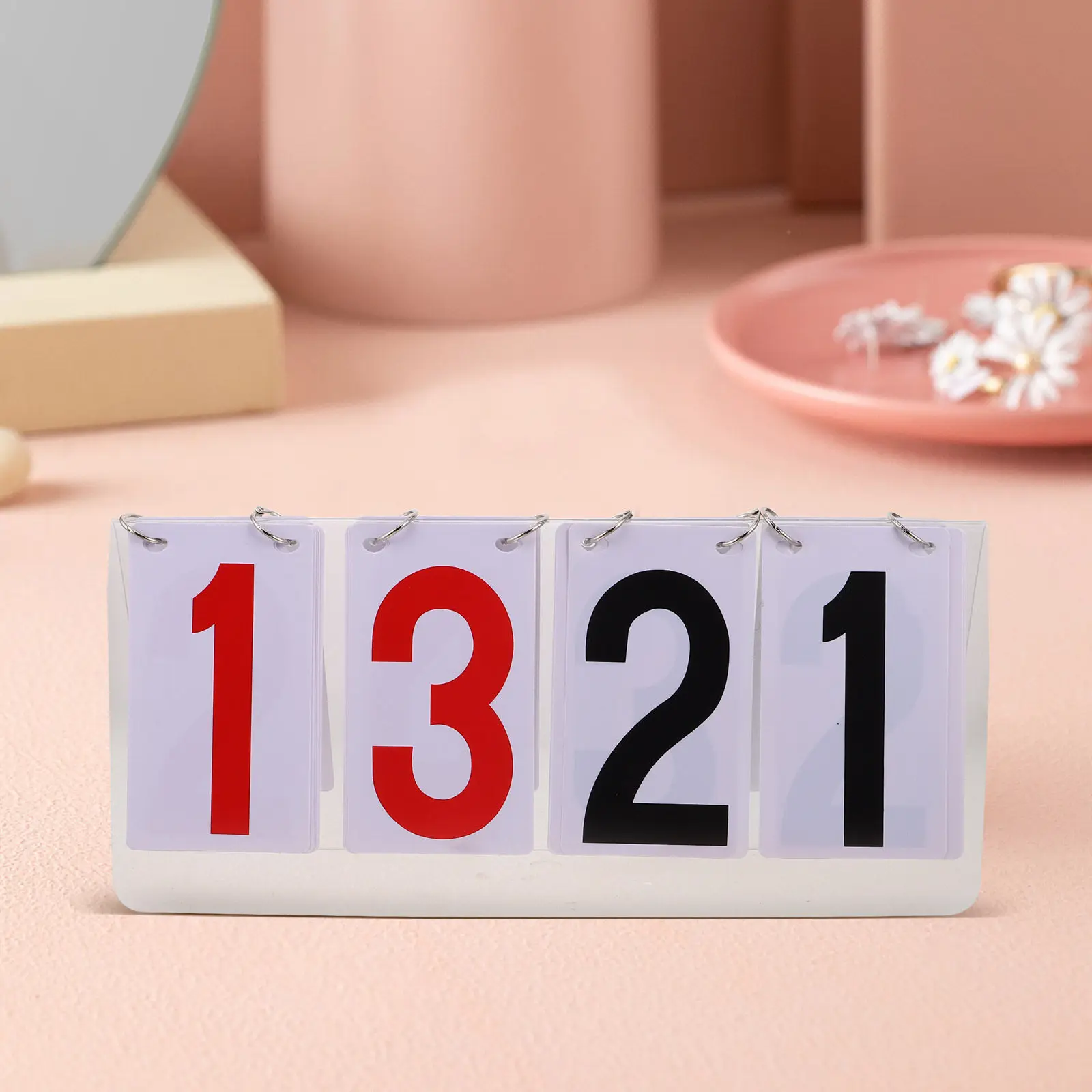 Manual Flip Scoreboard Tabletop Portable Sports Score Keeper for Table Tennis Basketball Billiards Volleyball Pickleball Desktop - view 2