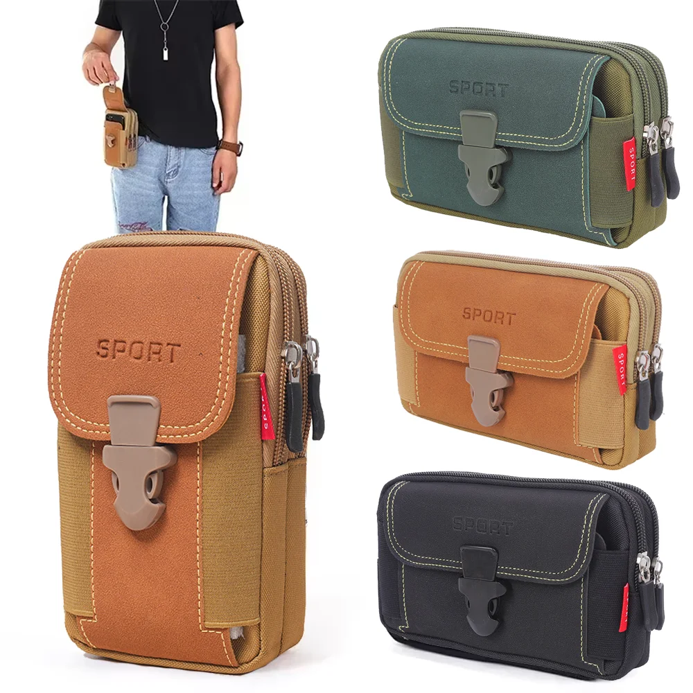 Large Capacity Men's Sports Multi-functional Belt Waist Bag New Sports Phone Bag Coin Purse Card Holder Easy To Carry view 3