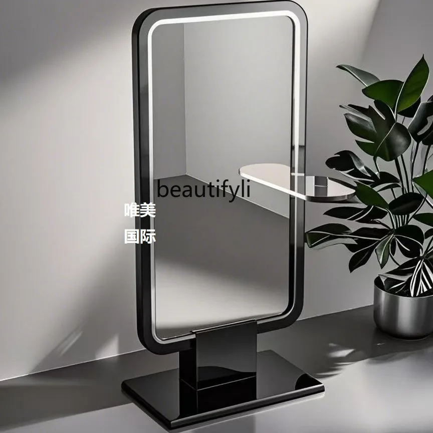 

High-end barber shop mirror hair salon special hair salon mirror table floor double-sided mirror new model