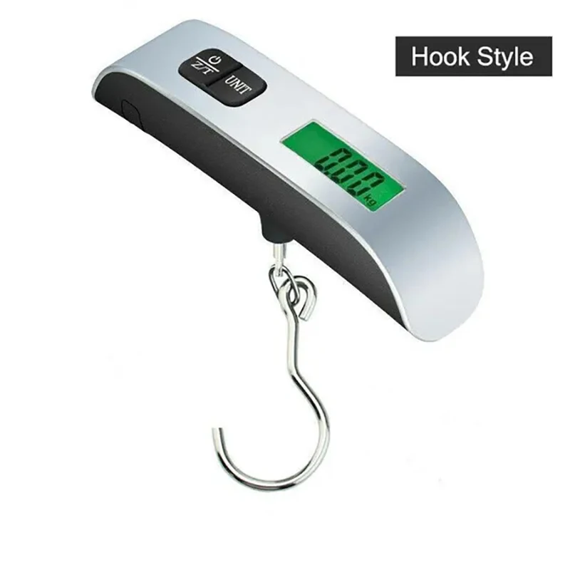 Digital Hanging Luggage Scale with Backlit for Travel, Portable Handheld Suitcase Weight Scale with Hook, 110 Pounds