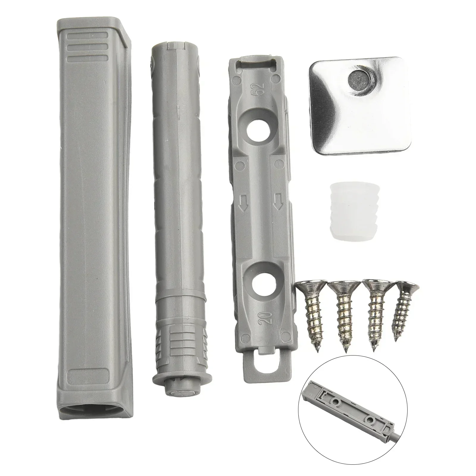 Kitchen Cabinet Door Catch Push to open Mechanism With Magnetic Tip Spring loaded Plunger for a Sleek Handle less Look
