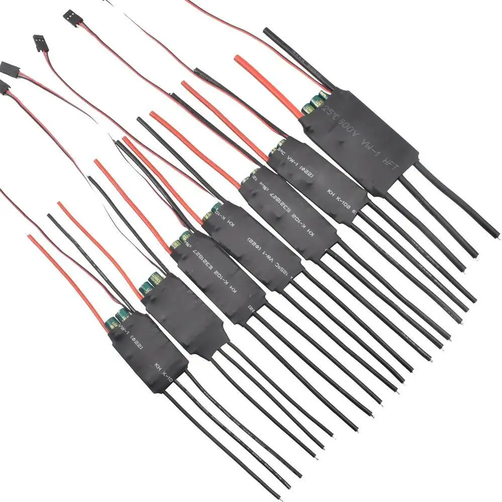 HV Bidireccional sin escobillas ESC 10A 20A 30A 40A 50A 60A 80A 100A ESC sin escobillas 2-6S 3A/5V BEC/UBEC ESC para barco RC bajo el agua