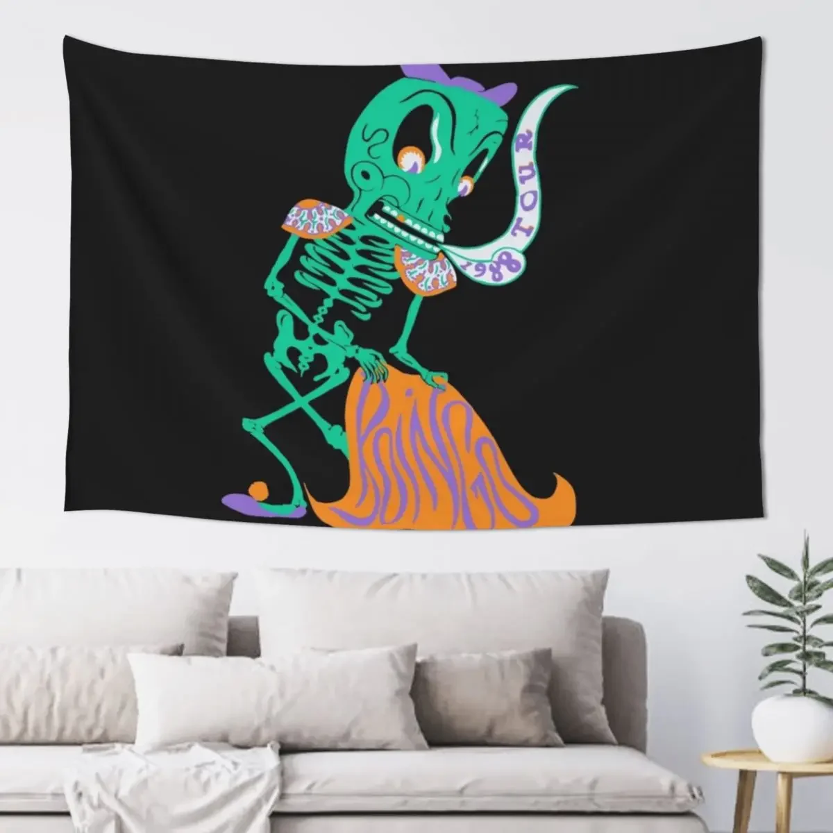 Oingo Boingo Skeleton Tapestry Wall Coverings Living Room Decoration Carpet Wall Tapestry