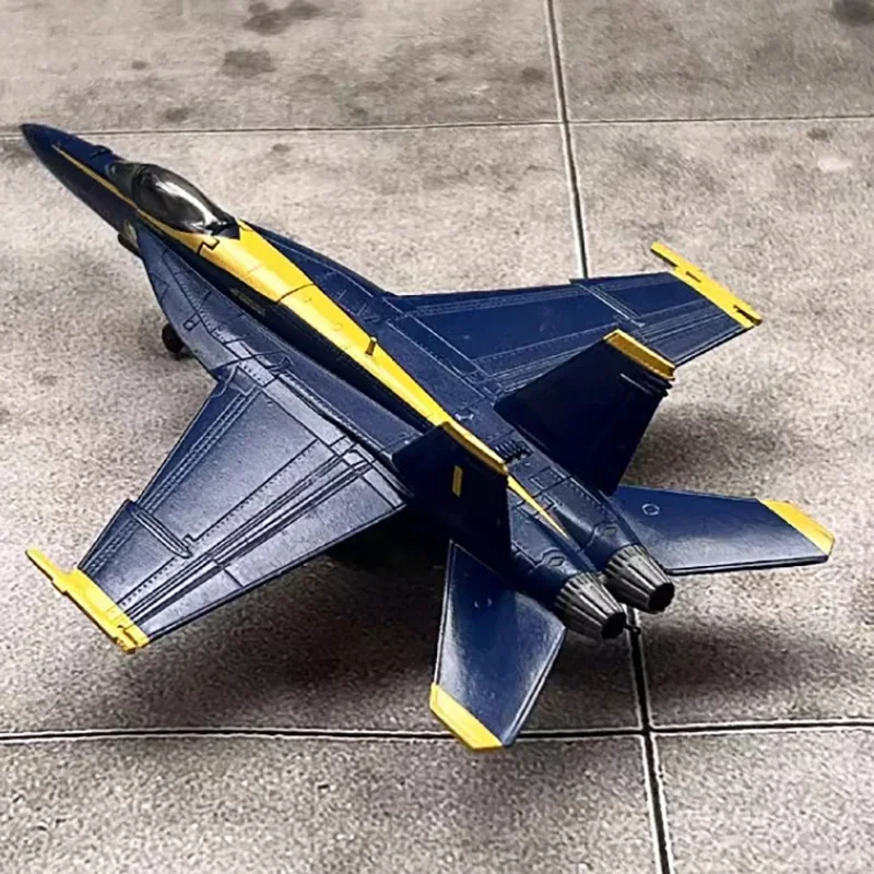 Diecast 1:144 Scale U.S. Navy F/A-18E fighter blue angels Alloy Finished Aircraft Simulation Model Souvenir Gifts For Adult Boy