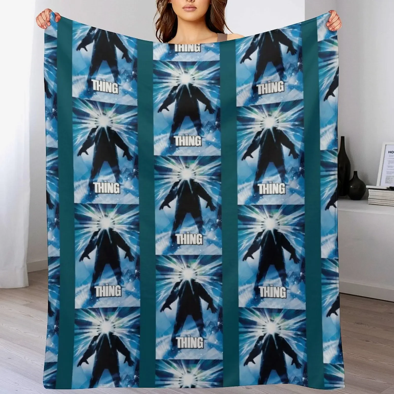 The Thing Movie Throw Blanket Cozy Napping Blanket Gift for Mom Dad