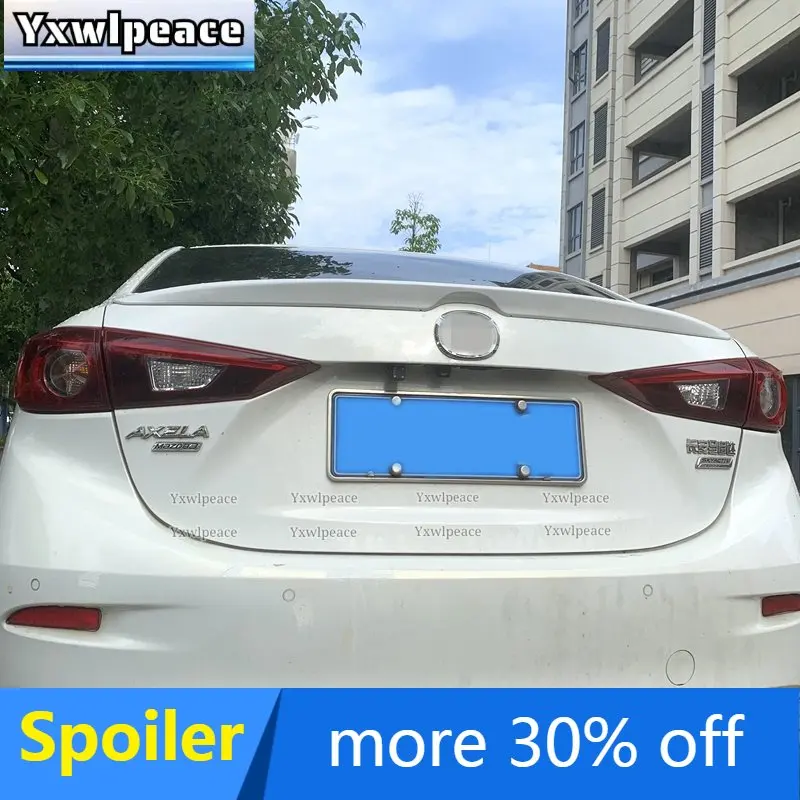 

For Mazda 3 Axela 2014 2015 2016 2017 High Quality ABS Plastic Unpainted Color Rear Trunk Lip Spoiler Body Kit Accessories