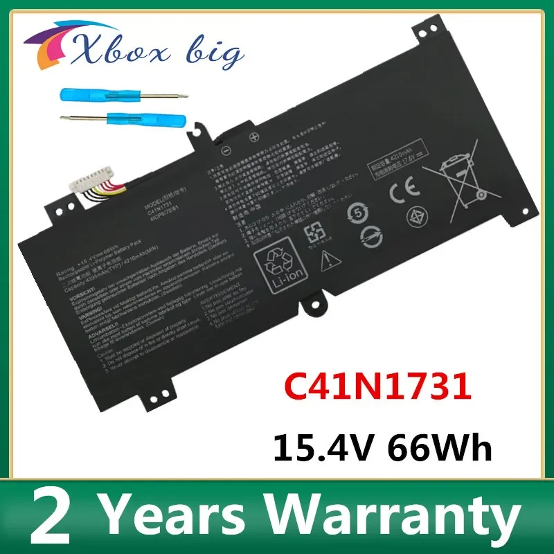 

C41N1731 C41N1731-2 Laptop Battery For ASUS ROG Strix Gl704 GL504GM GL504GW GL504GS G515GV GL704GM 15.4V 66Wh