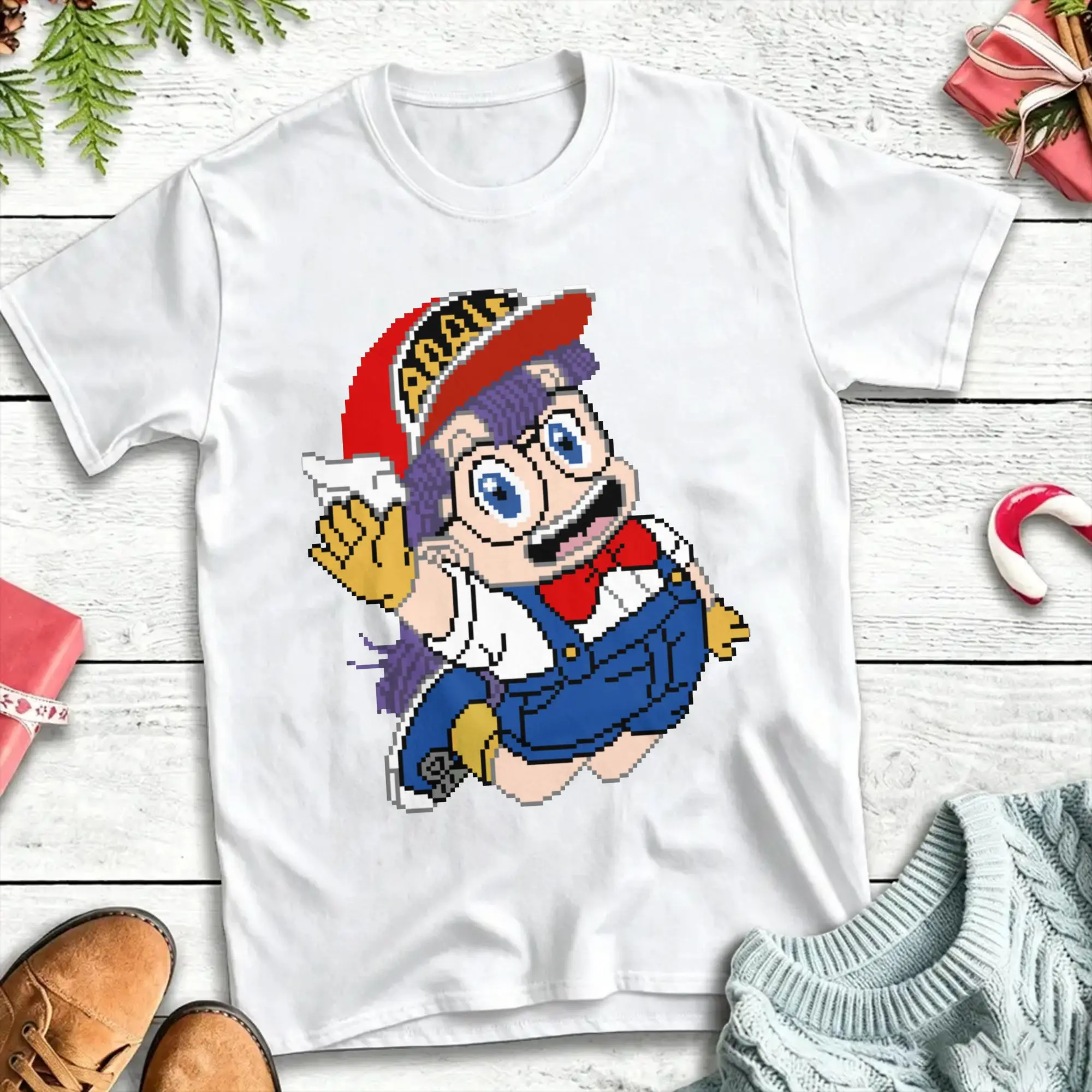Men Women's Dr. Slump T Shirt Arale Pixel Art Cotton Clothing Fun Short Sleeve Round Neck Tee Shirt Graphic Printed T-Shirts