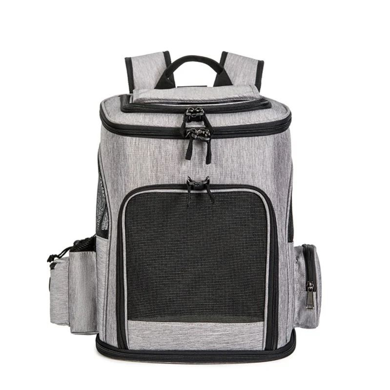

Portable Expandable Pet Backpack for Cats And Dogs Small Dogs Black Traveling Shoulder Bag Pet Carrier Outdoor Activity