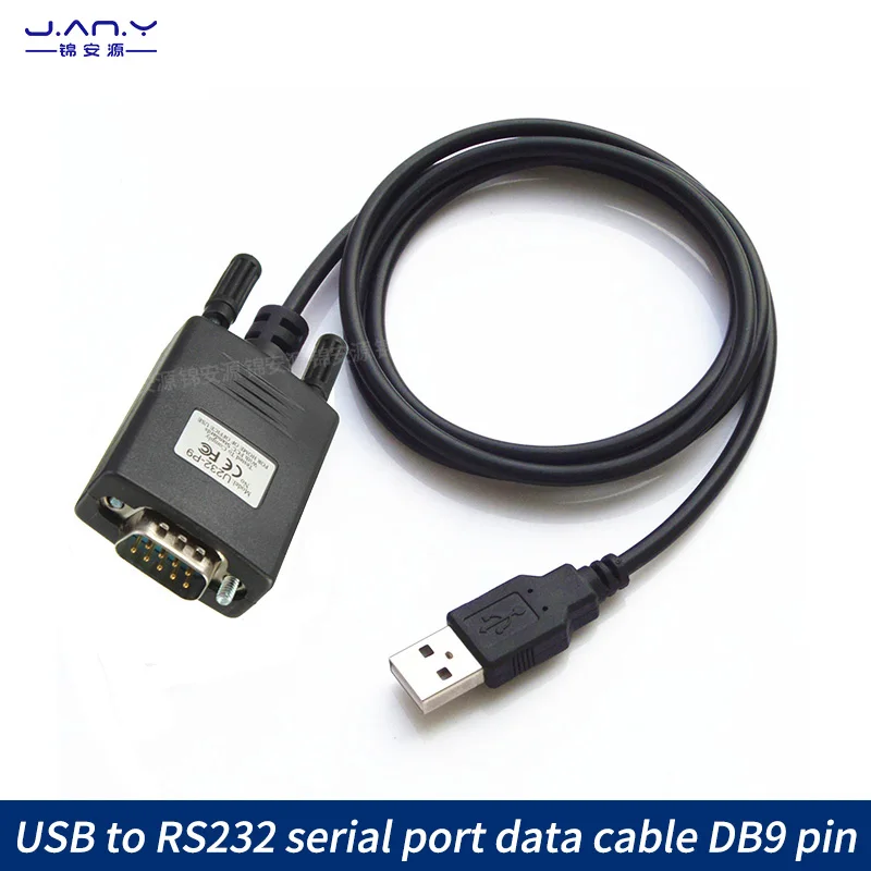 Serial Port Cabo de Dados, USB para RS232, DB9 Pin, Conexão Cabeça Masculino, Porta COM, Módulo de Comunicação Industrial, Conversor Passivo
