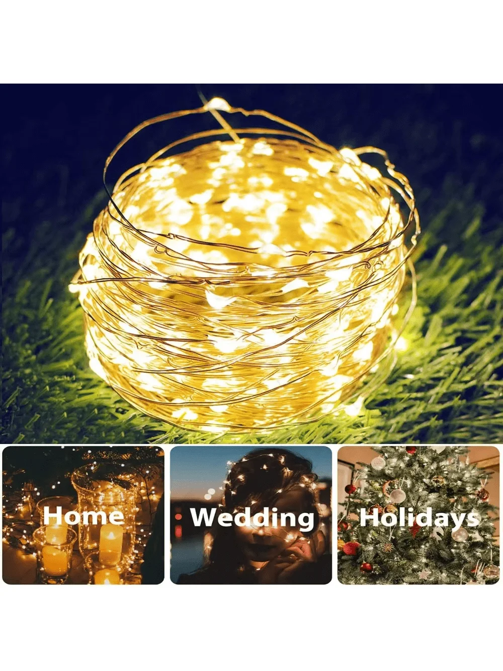 

Солнечные гирлянды для улицы, 32 м/22 м/11 м/7 м, медная проволока, IP65, водонепроницаемые, теплый белый, 8 режимов, гирлянды для сада/свадьбы/христика