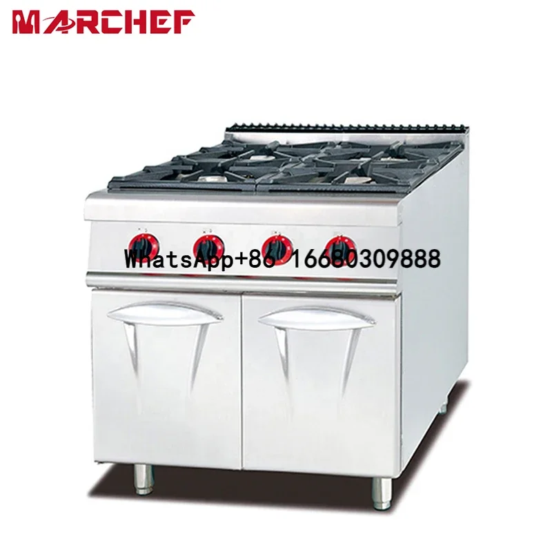 

Professional Stainless Steel Gas Stove with 4 Burner and Electric Oven