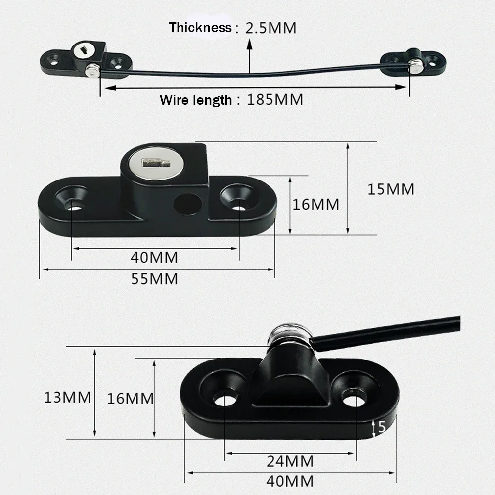 Bloqueio de Segurança para crianças para Janela e Porta, Chave de Bloqueio, Home Security, Gabinete Frigorífico Abrindo Cabo, Cuidados com o Bebê, Kids Segurança Trava Trava