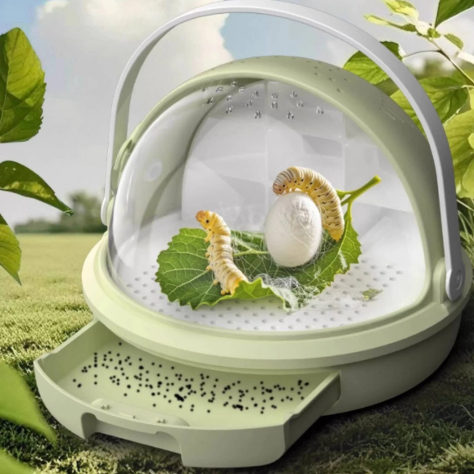 Snail Terrarium Easy-to-Clean Snail Habitat with Handle Enclosure Ventilated Terrarium with Handle Clear for Children