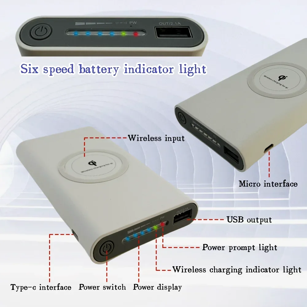 ธนาคารชาร์จไร้สาย Qi ใหม่200000mAh ความจุสูงโพลีเมอร์ความจุสูงแบบสองทิศทางชาร์จเร็วแบบพกพา