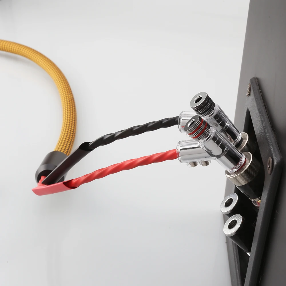 Conector de clavija Banana de 45 grados, altavoz bloqueado con doble tornillo, conector Banana chapado en rodio, Cable de altavoz bloqueable, 4 Uds.