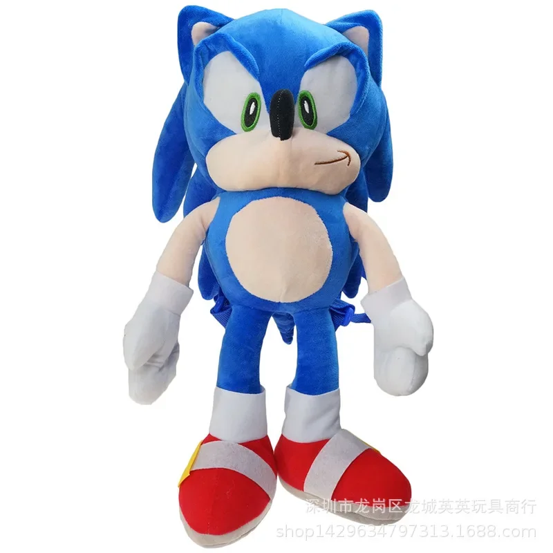 40cm di alta qualità Sonic Bag peluche Cartoon PP Cotton Bag Shadow Hedgehog Soft farcito Cute Cartoon Doll bambini regali di compleanno