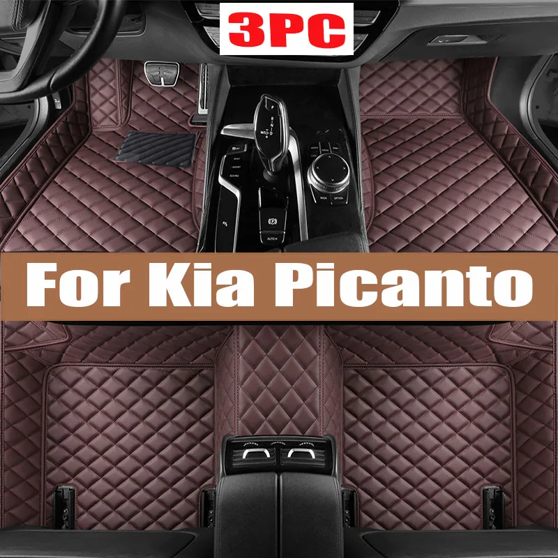 

Car Mats Floor For Kia Picanto Morning Grand Eko Taxi JA 2017~2022 Waterproof Leather Mat Car Mats Tapis Voiture Car Accessories