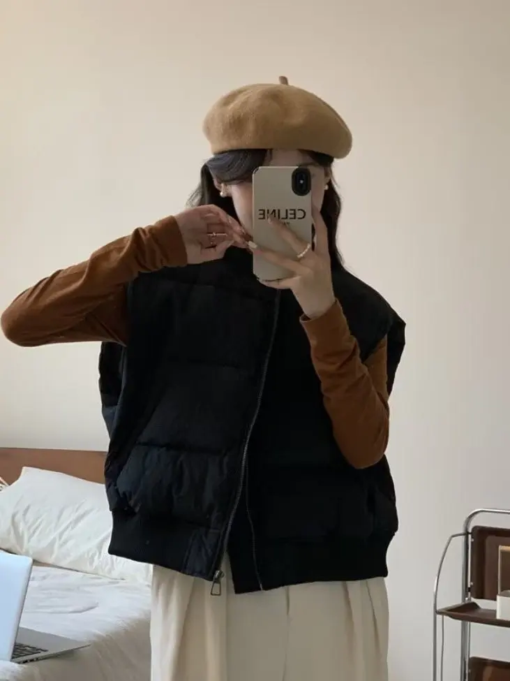 Faionable الكورية ort المحاصيل سترة المرأة فضفاضة التخسيس عادية الخريف الشتاء القطن Jaet سترة مريحة للتنفس #3