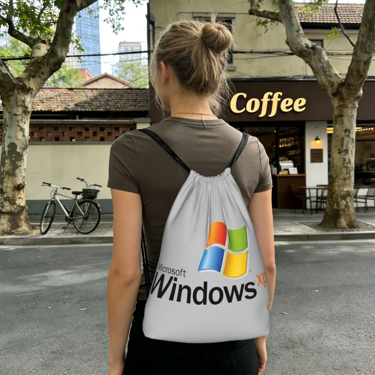 

Windows Xp Backpacks Casual Drawstring Bundle Pocket Storage Bag Book Bags for Man Woman Students