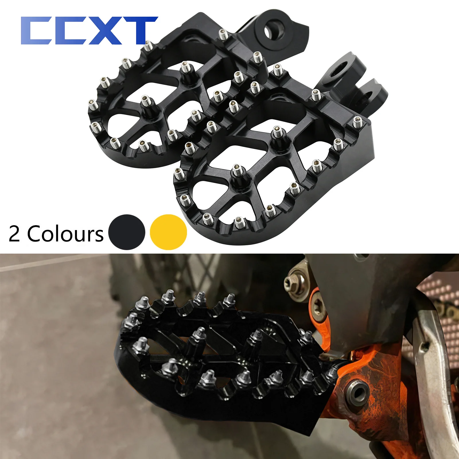 Motorcycle CNC Foot Pegs Footpeg Pedals Rests For Yamaha Tenere 660 XT660Z XT660R 2008-2016 For Suzuki RMZ250 RMZ450 RMX450Z