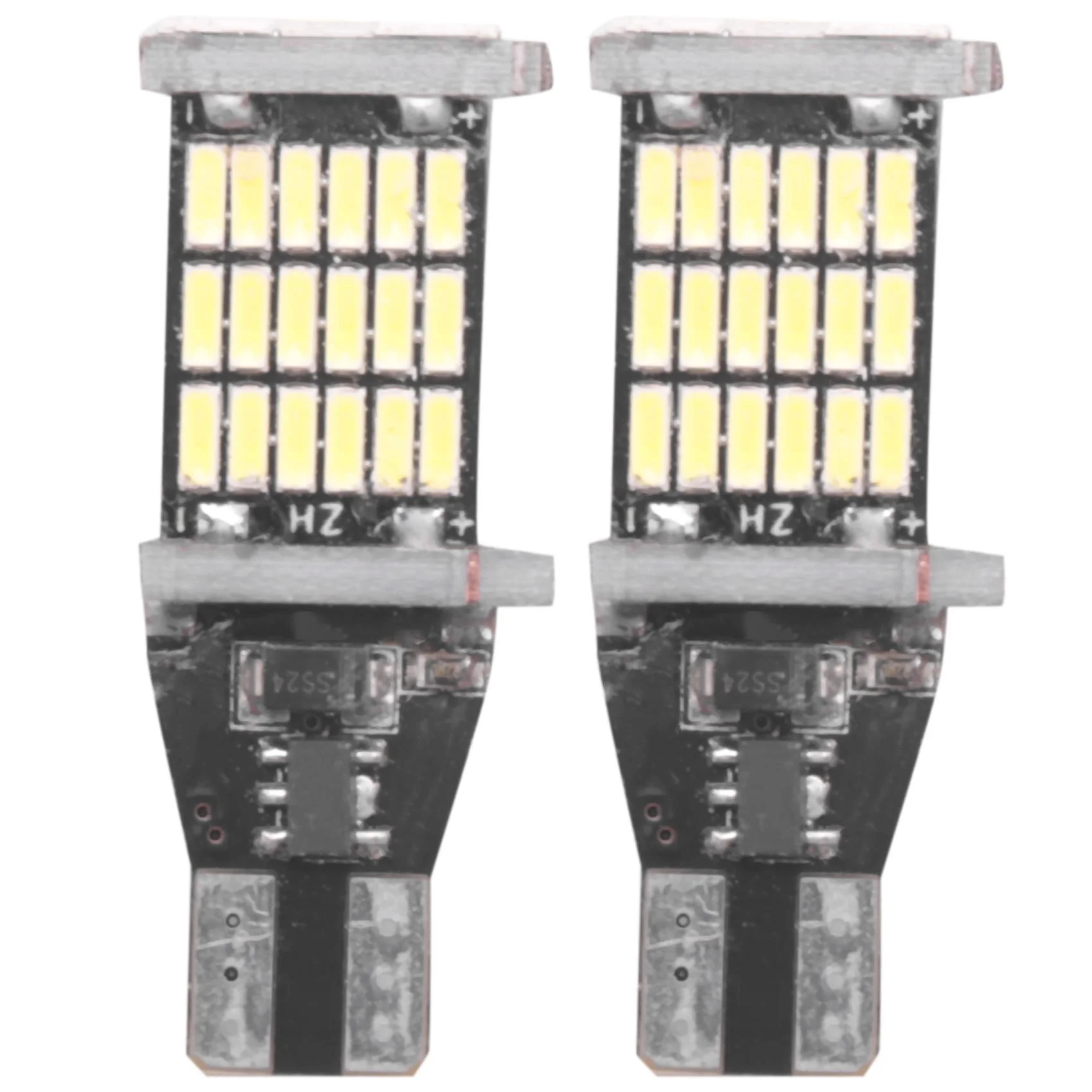 W16W T15 2x 45 SMD 4014นำรถหลอดไฟ lampu belakang ย้อนกลับ6000K สีขาว