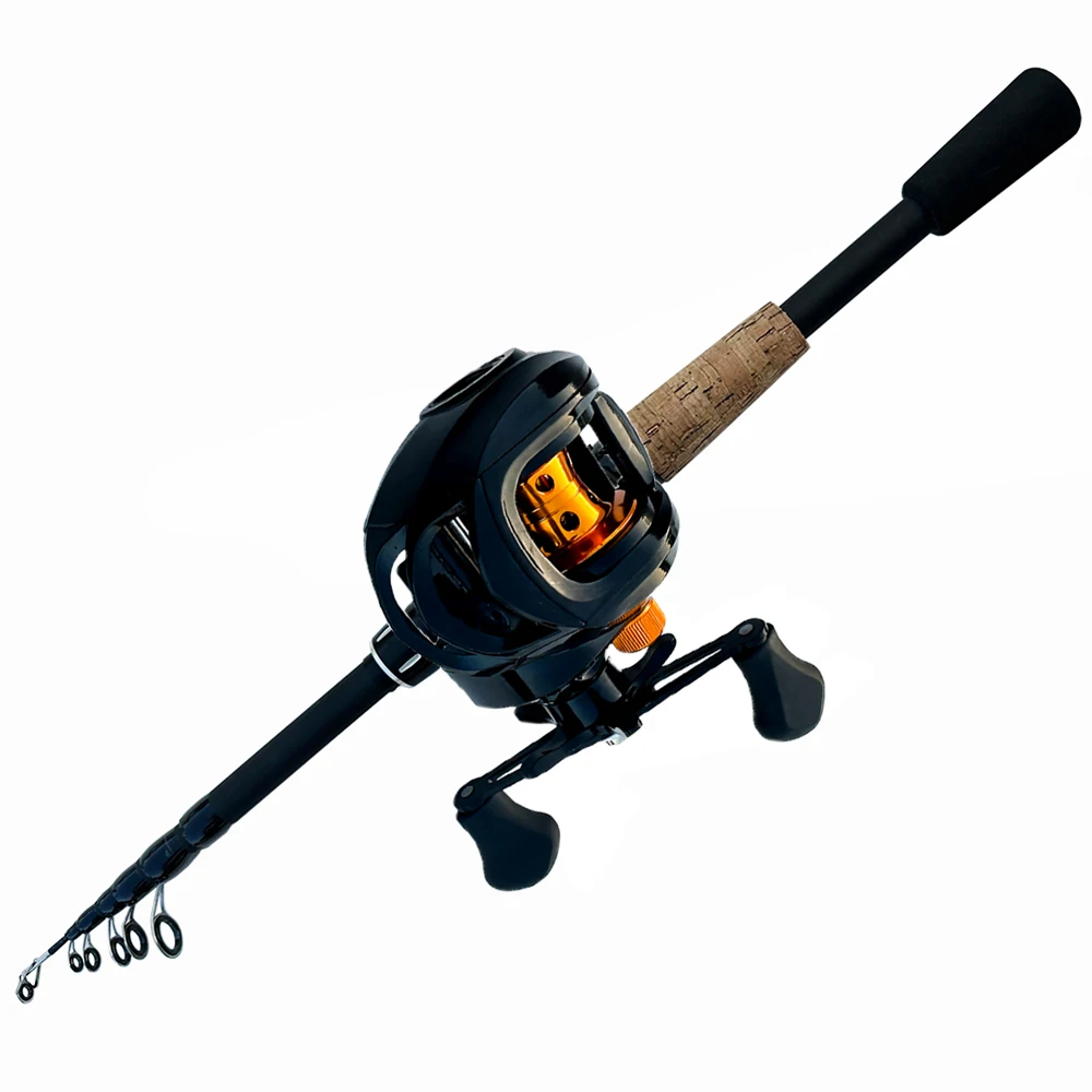 

Fishing Kit Spinning Casting Lure Fishing Rod Telescopic 8-25g Lure Weight Baticasting Fishing Reel 19+1BB Rod and Reel Set
