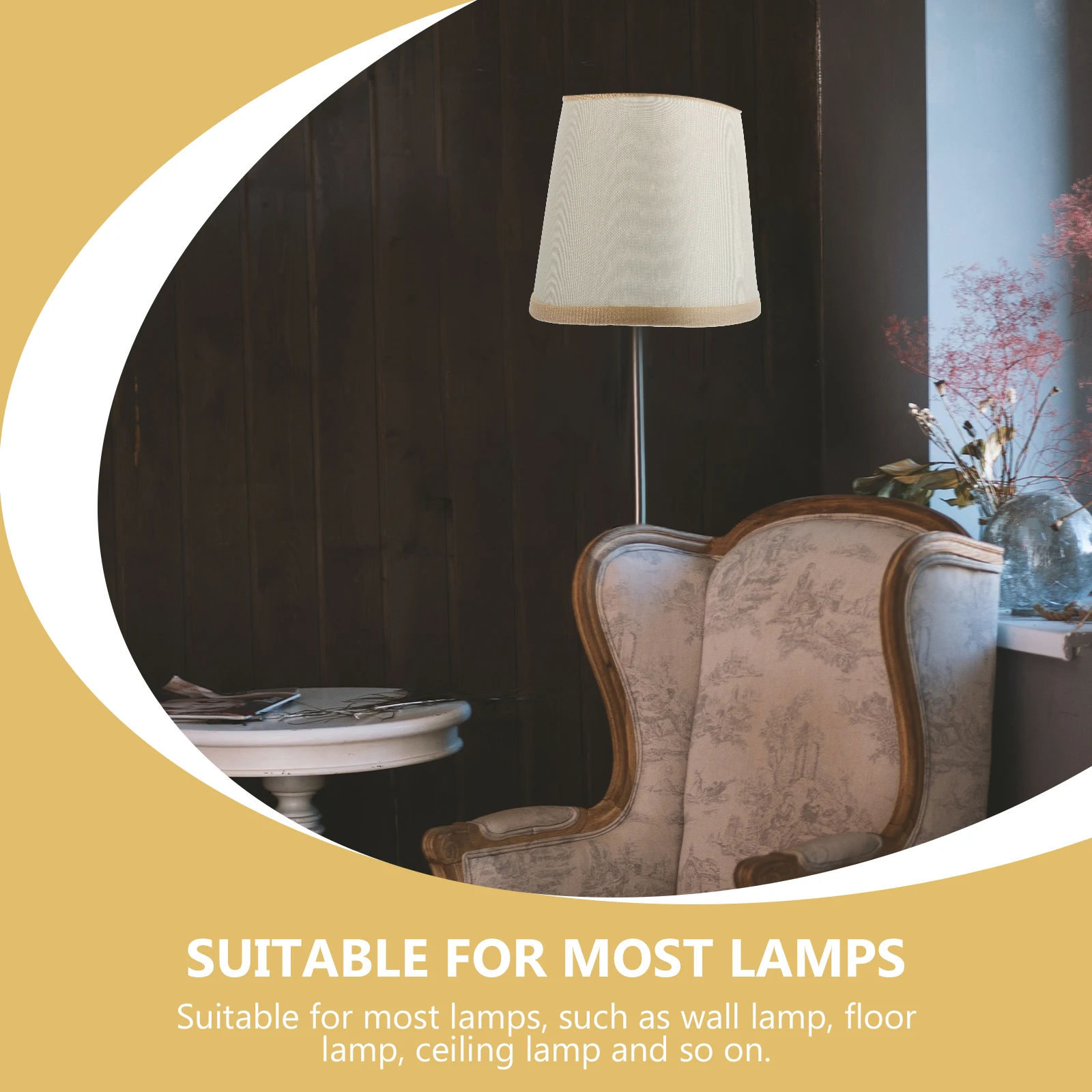 

PVC Fabric Lampshade Home Decor Dustproof Wall Floor Ceiling Light Cover Protective Lamp Accessory Retro Style Warm Atmosphere