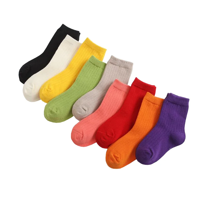 

3Pair/lot New Spring/Summer Solid Color Children's Socks