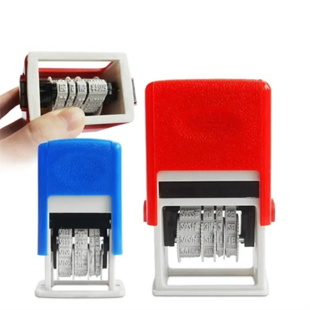 Timbro fai-da-te regolabile Timbri autoinchiostranti 4mm Maniglia sul retro dell'inchiostro Timbro per conto Ritorno automatico dell'inchiostro Data Timbro della ruota Timbri per data