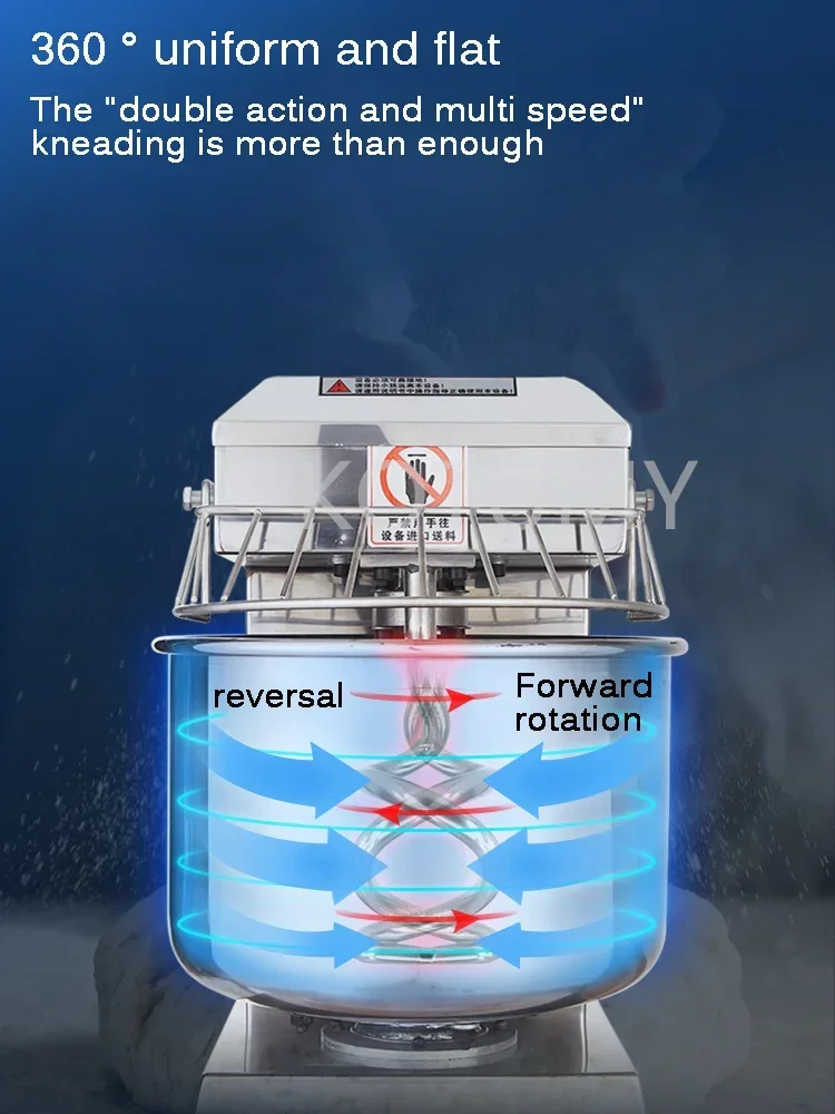 

10/15kg Dough Mixer Commercial Small Automatic New Double Action Kneading Electromechanical Live Bread Mixer