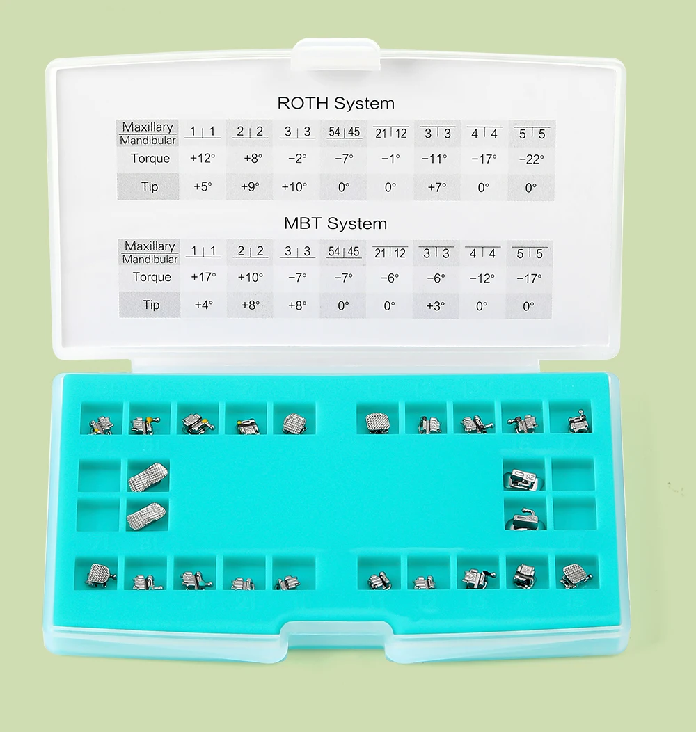 10 Packungen Azdent Metall-Kieferorthopädie-Selbstligierende Brackets mit Bukkalröhrchen Mini Roth/MBT 0,022 Haken 345 Ortho-Materialien – Detail 11