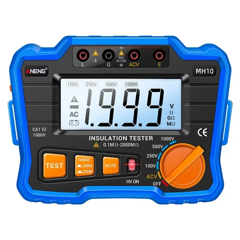 MH10 Digital Megohm  Meter  Insulation Tester  100-1000V ohm