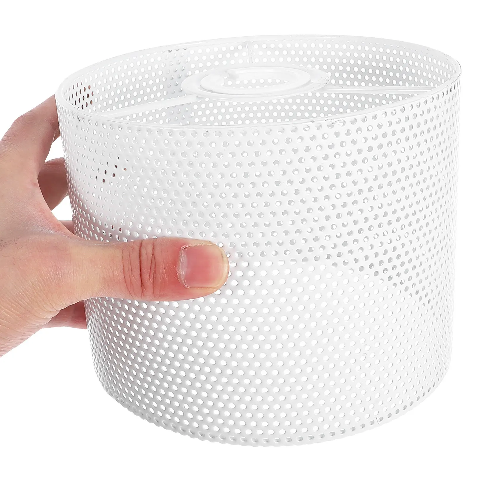 

Современный стильный полый металлический абажур, железный подвесной светильник, белый цилиндрический абажур-барабан, сменный плафон для напольных и настольных светильников