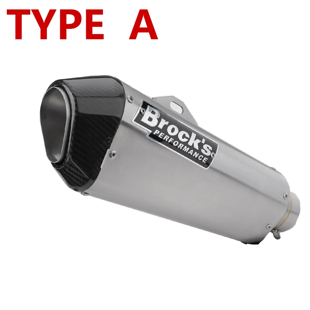 Slip - On Brock CT exhaust, tail section escape muffler with carbon fiber cover for Hayabusa GSX1300 GSX-R1000 ZX14R S1000RR