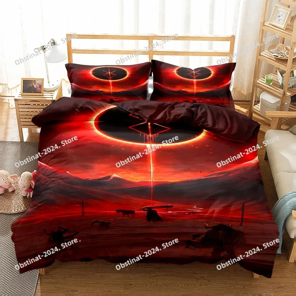 

Berserk Anime Duvet Cover Set Without Sheet King Queen Double Full Twin Single Size Bed Linen Set