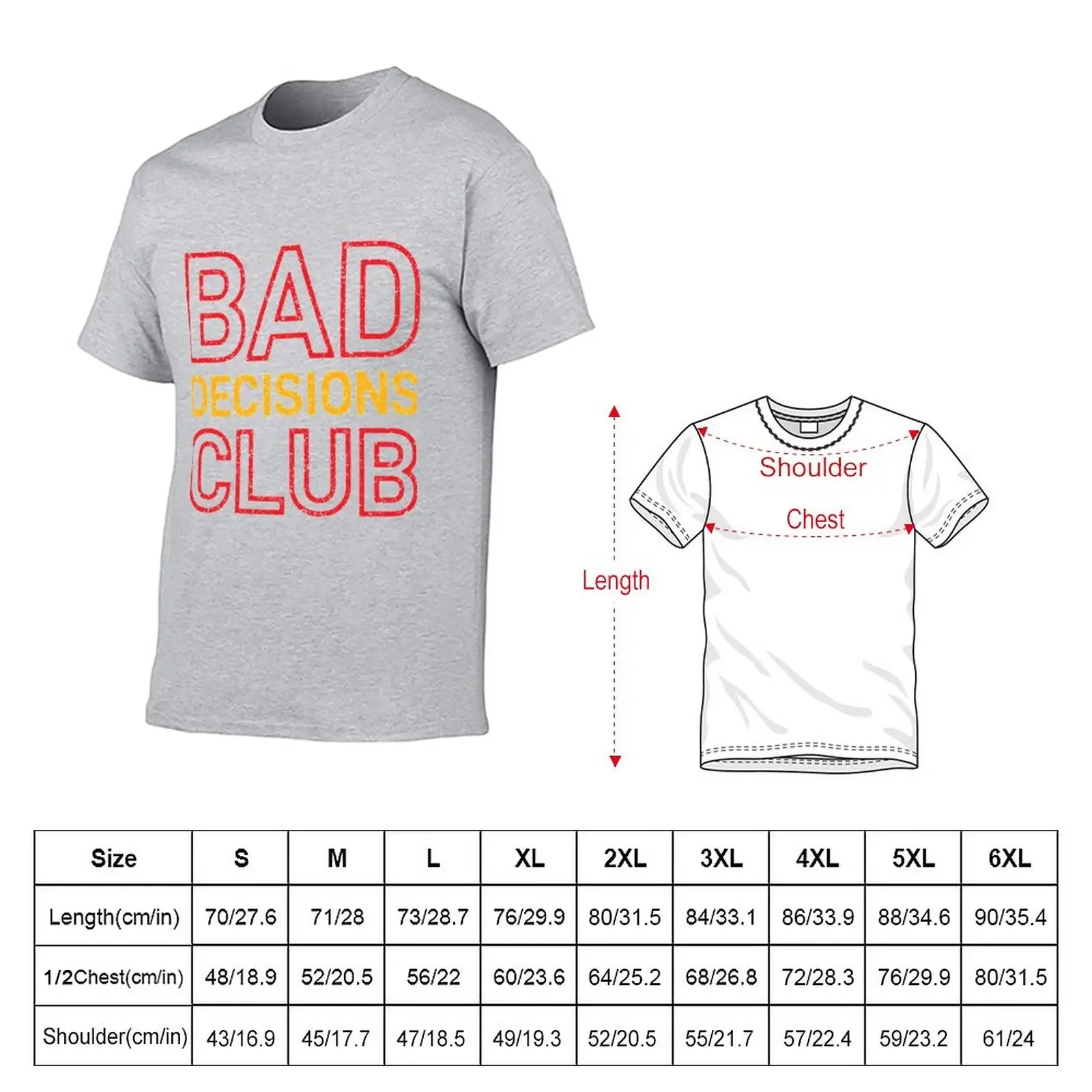 Bad Decisions Club T-Shirt hippie clothes boys animal print Short sleeve tee men