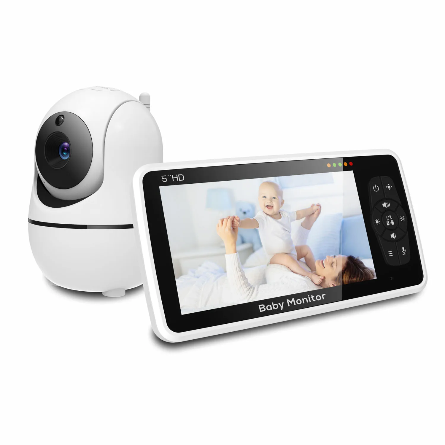 5.0inch 720P Pantilt 4x Zoom Split Screen Temperature ing Two Way Audio  Baby Video