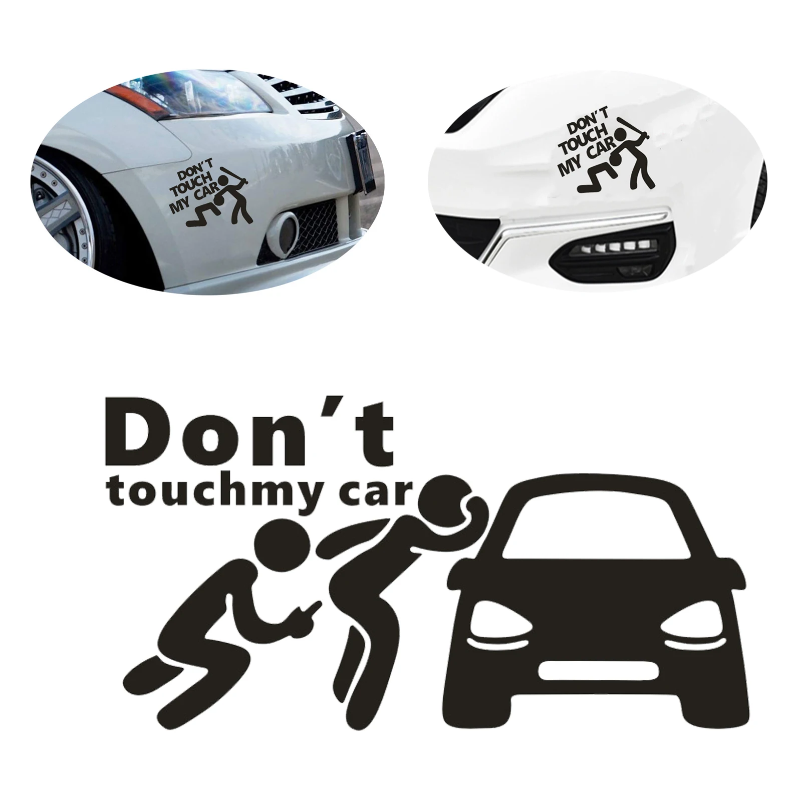 Funny Car Sticker Dont Touch My Car Decals Stickers Creative Auto Decal Exterior Decoration Car Window Accessories - view 2