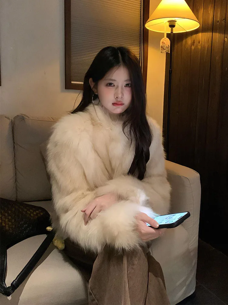 

Новая улучшенная женская шуба из искусственной кожи, теплая повседневная модель...