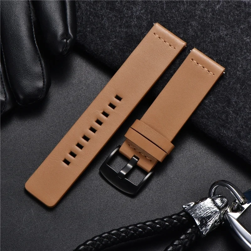 Soft Quick Release Straps 18mm 20mm 22mm Men Women Casual Replacement Leather Watch Watchband Smartwatch Band